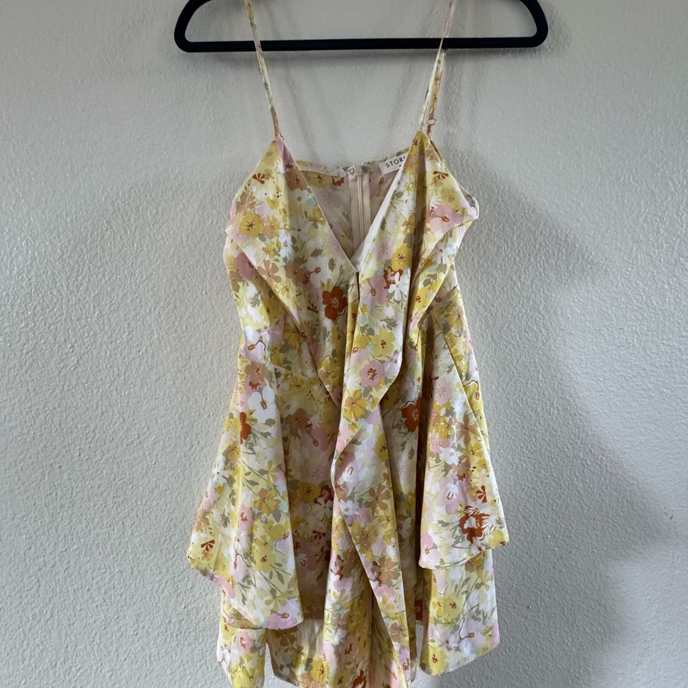 Storia Floral Spaghetti Strap Romper